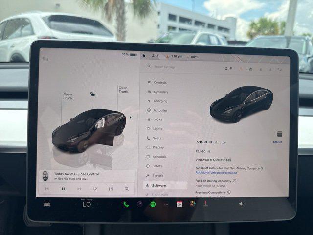 used 2022 Tesla Model 3 car, priced at $24,595