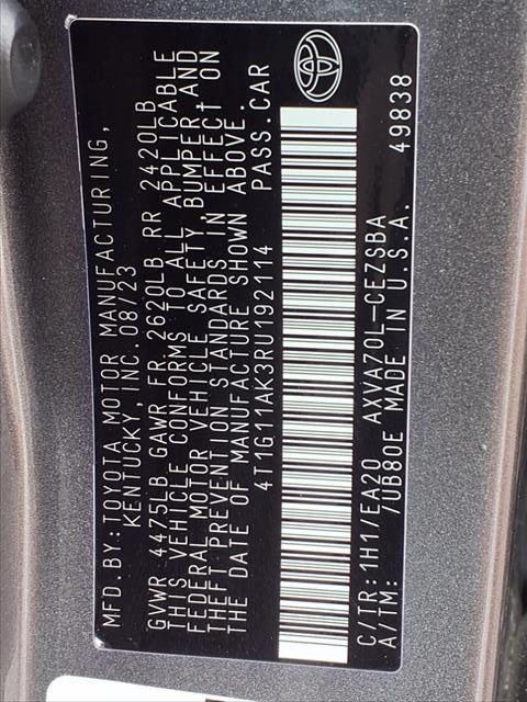 used 2024 Toyota Camry car, priced at $26,450