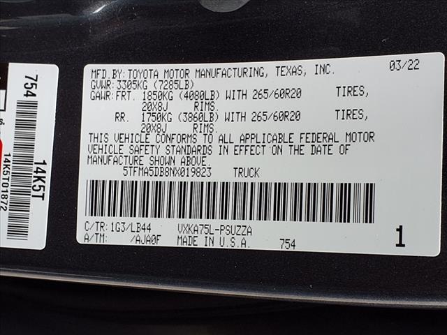used 2022 Toyota Tundra car, priced at $52,984