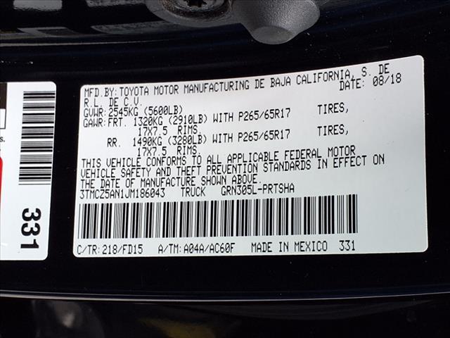 used 2018 Toyota Tacoma car, priced at $33,250