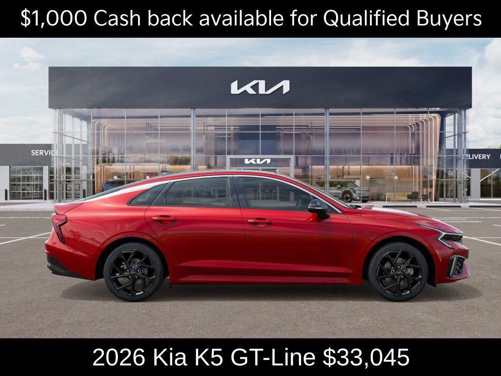 new 2026 Kia K5 car, priced at $33,045