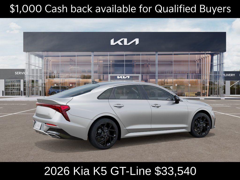 new 2026 Kia K5 car, priced at $33,540