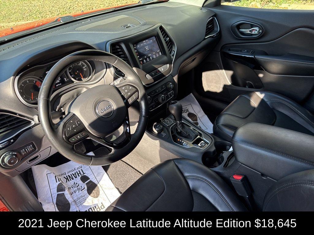 used 2021 Jeep Cherokee car, priced at $18,645