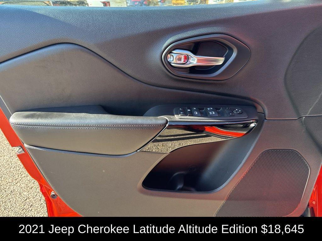 used 2021 Jeep Cherokee car, priced at $18,645