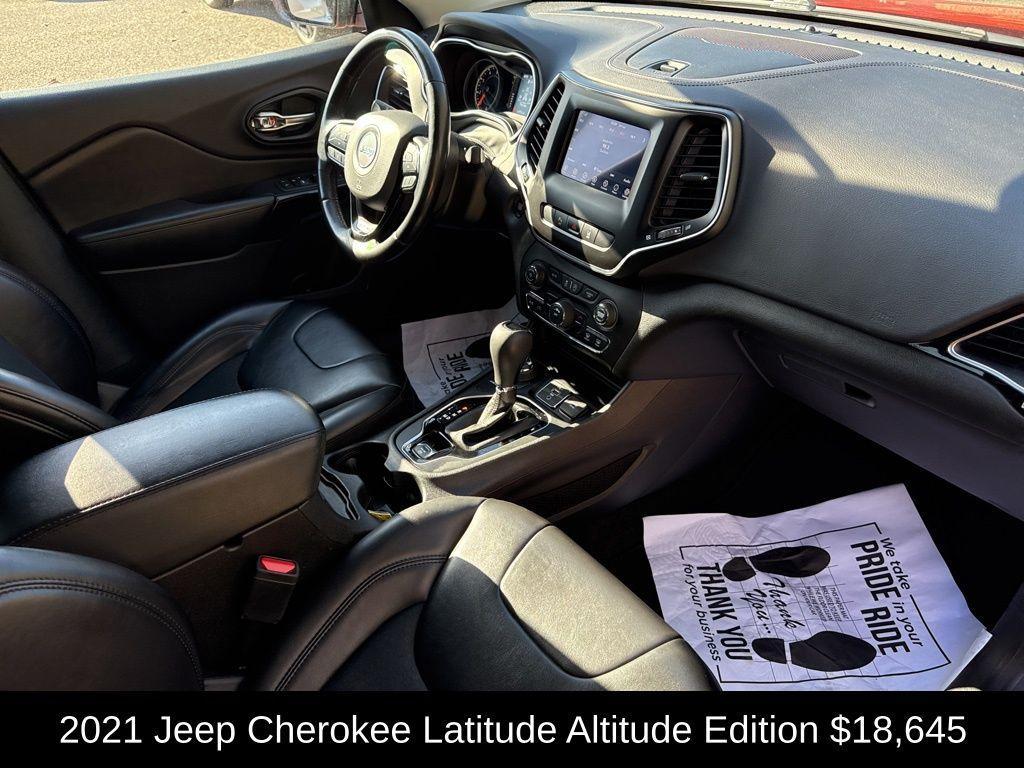 used 2021 Jeep Cherokee car, priced at $18,645