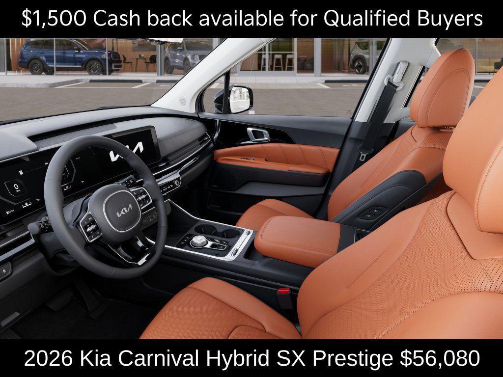 new 2026 Kia Carnival Hybrid car, priced at $56,080