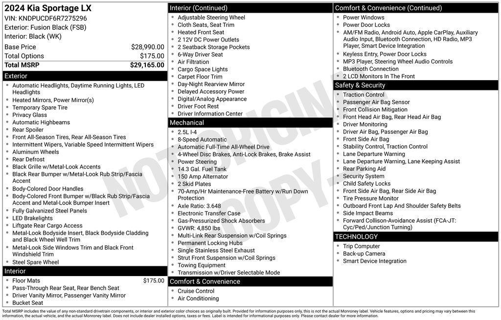 used 2024 Kia Sportage car, priced at $21,766