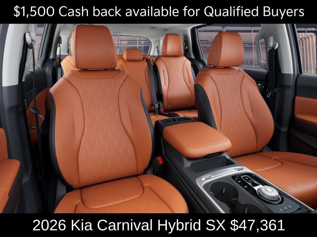 new 2026 Kia Carnival Hybrid car, priced at $47,361
