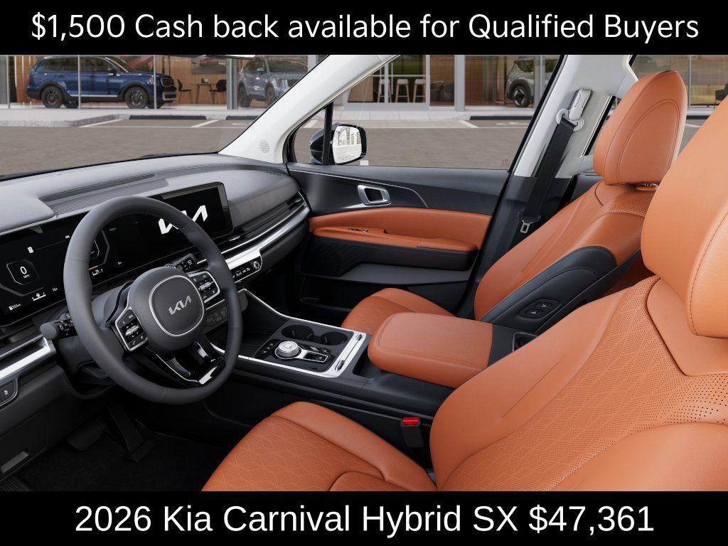 new 2026 Kia Carnival Hybrid car, priced at $47,361