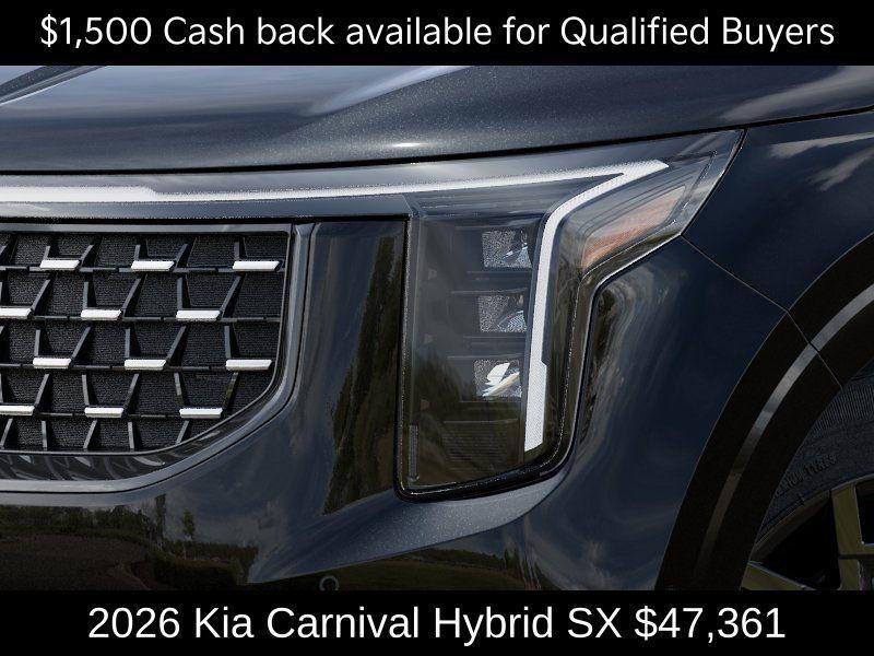 new 2026 Kia Carnival Hybrid car, priced at $47,361