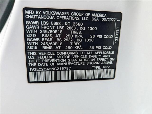 used 2022 Volkswagen Atlas Cross Sport car, priced at $24,990