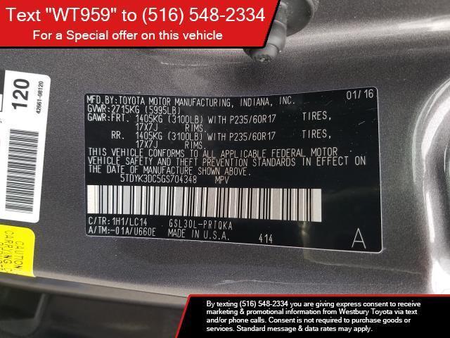 used 2016 Toyota Sienna car, priced at $22,595