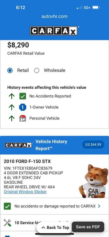 used 2010 Ford F-150 car, priced at $7,950