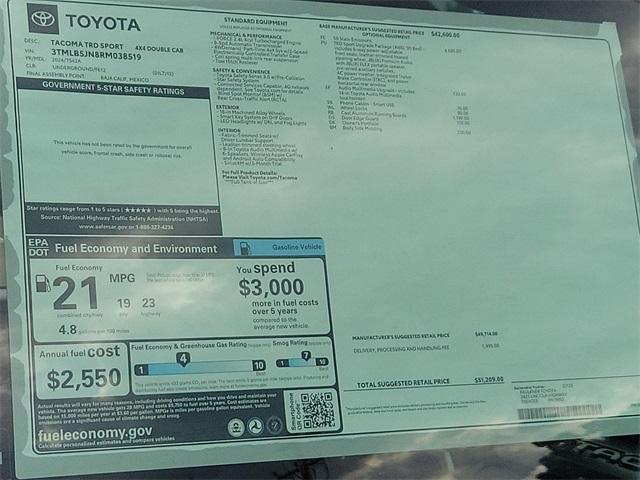 new 2024 Toyota Tacoma car, priced at $47,936