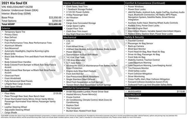 used 2021 Kia Soul car