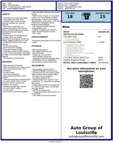 used 2012 Mercedes-Benz C-Class car, priced at $12,475