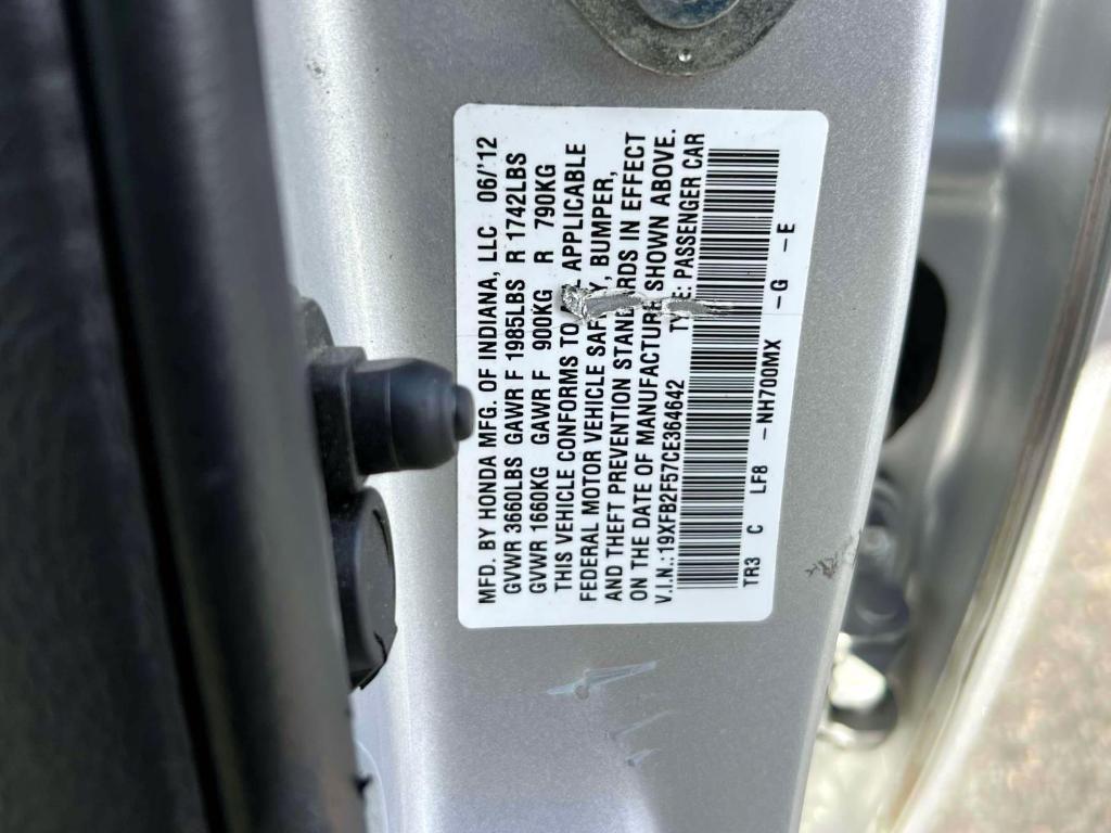 used 2012 Honda Civic car, priced at $10,999