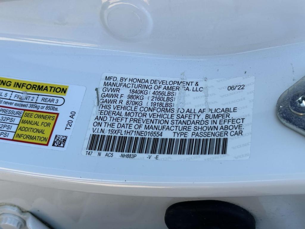 used 2022 Honda Civic car, priced at $24,999