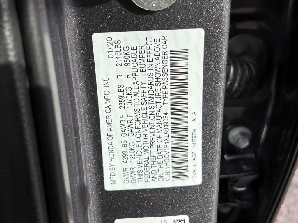 used 2020 Honda Accord car, priced at $21,999