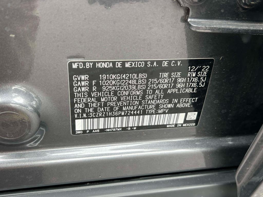used 2023 Honda HR-V car, priced at $22,500