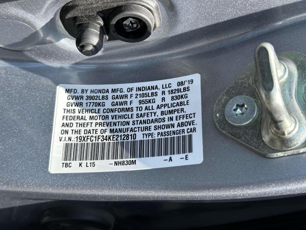 used 2019 Honda Civic car, priced at $19,888