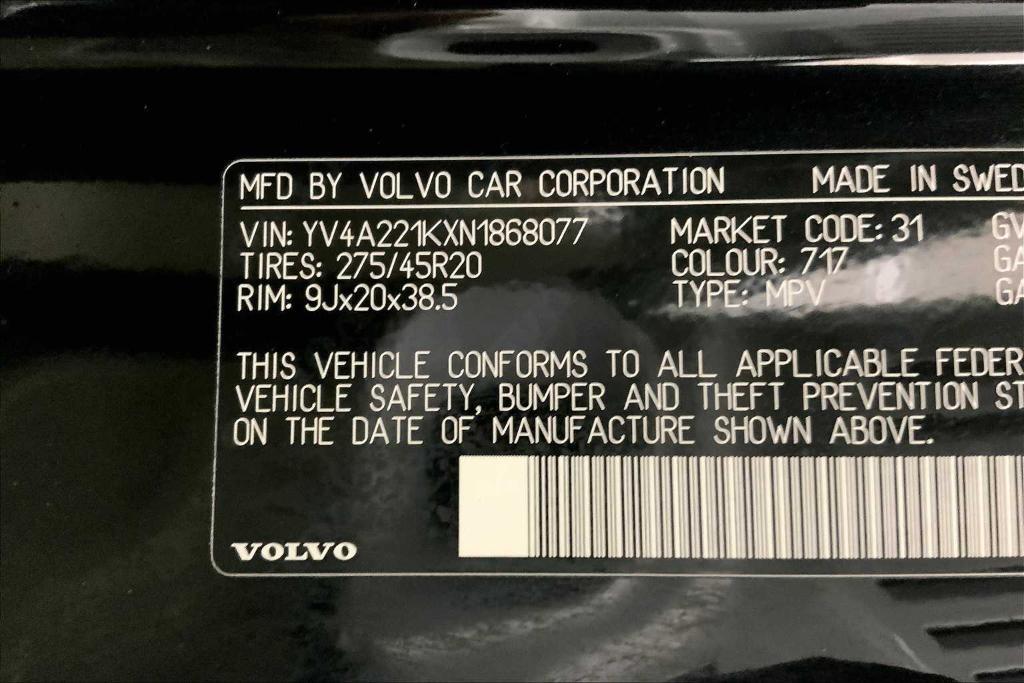 used 2022 Volvo XC90 car, priced at $44,811