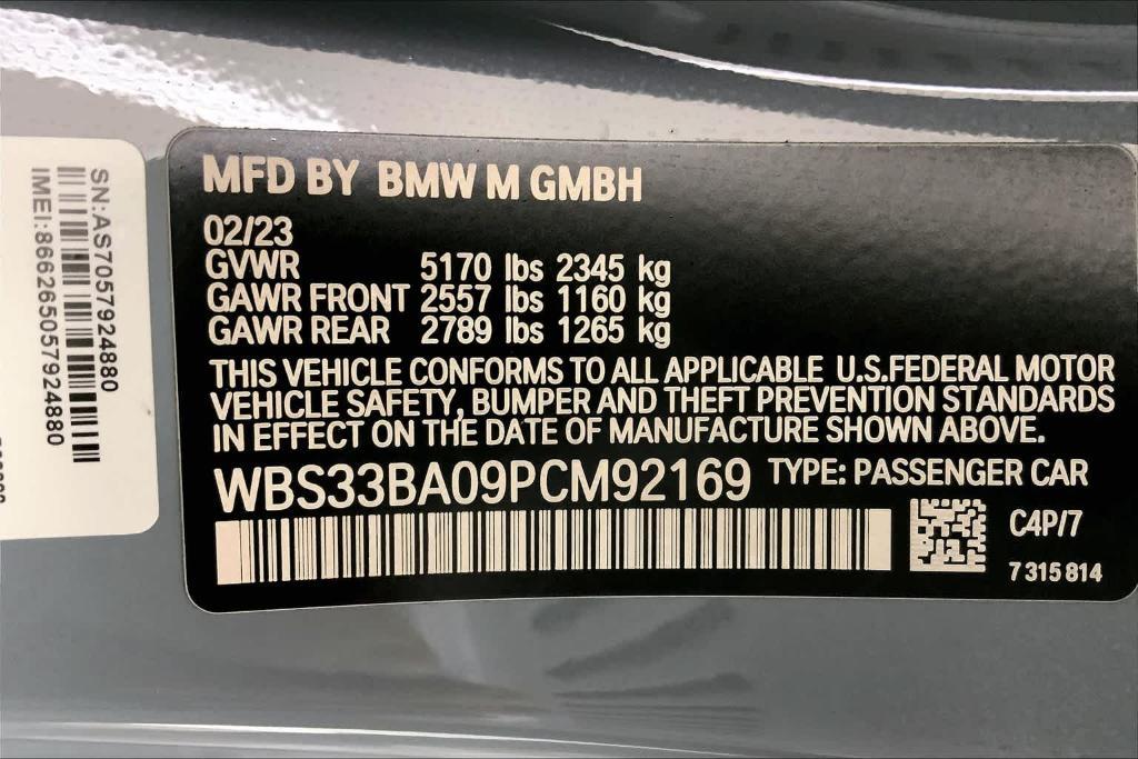 used 2023 BMW M4 car, priced at $76,919