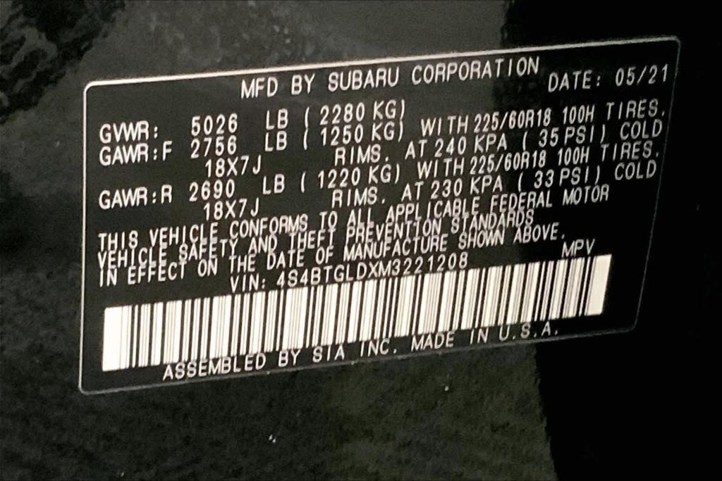 used 2021 Subaru Outback car, priced at $26,630