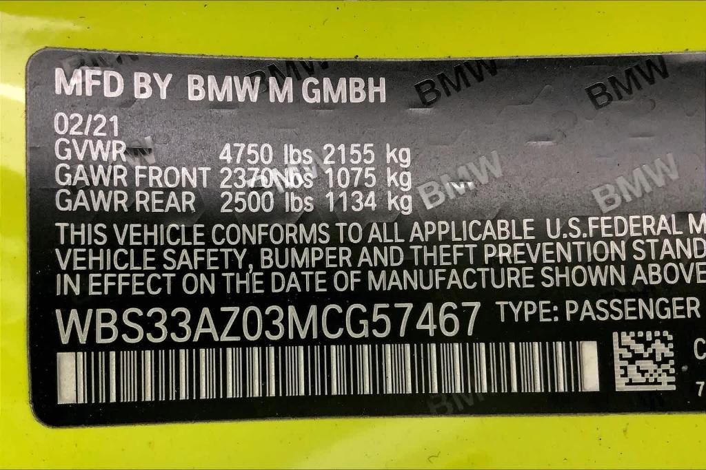 used 2021 BMW M4 car, priced at $73,731