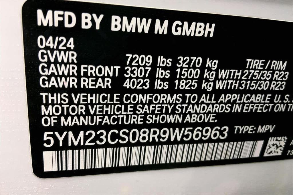 used 2024 BMW XM car, priced at $162,625