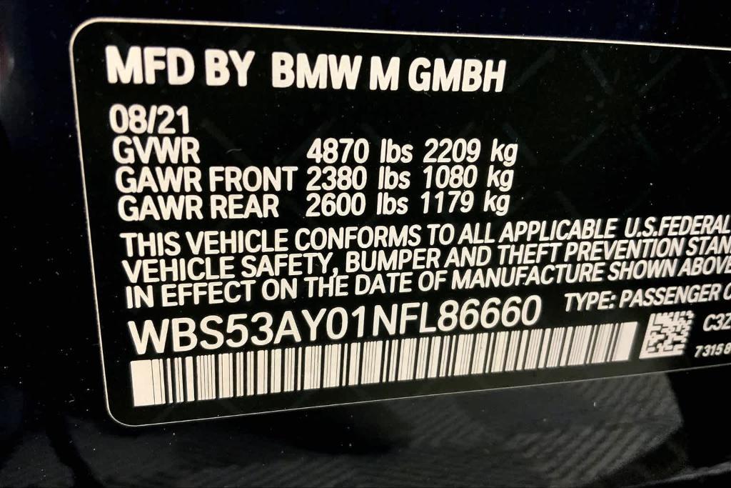 used 2022 BMW M3 car, priced at $79,423