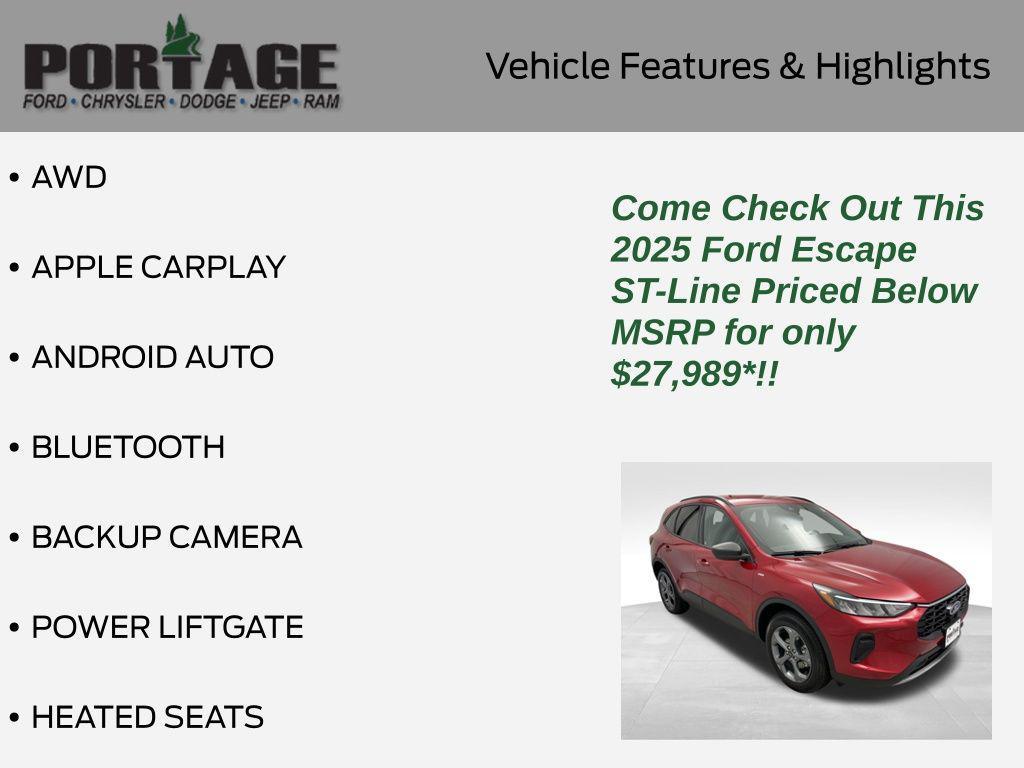 new 2025 Ford Escape car, priced at $27,789