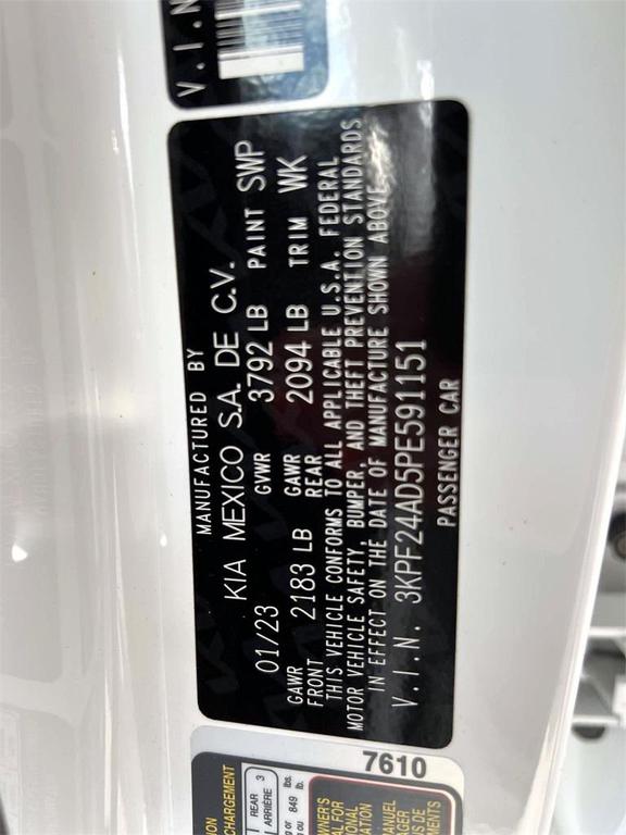 used 2023 Kia Forte car, priced at $20,995