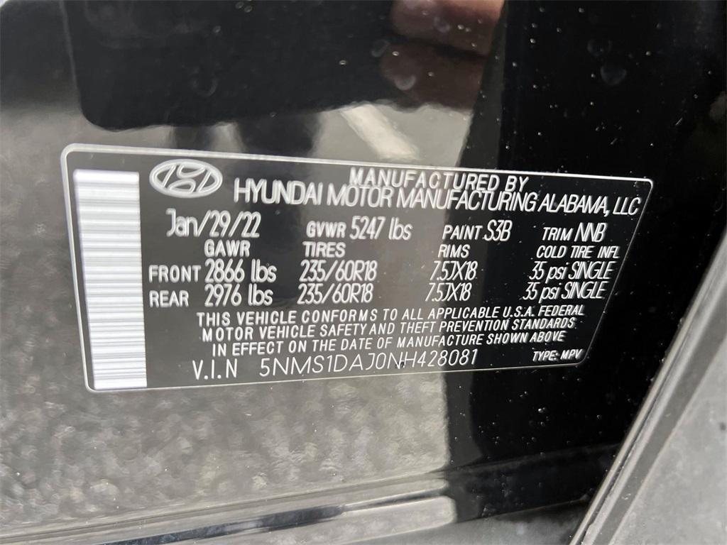 used 2022 Hyundai Santa Fe car, priced at $21,222