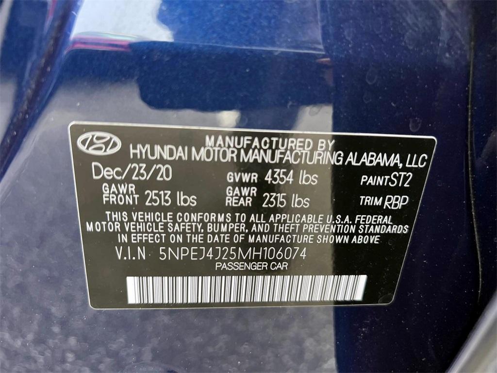 used 2021 Hyundai Sonata car, priced at $19,495