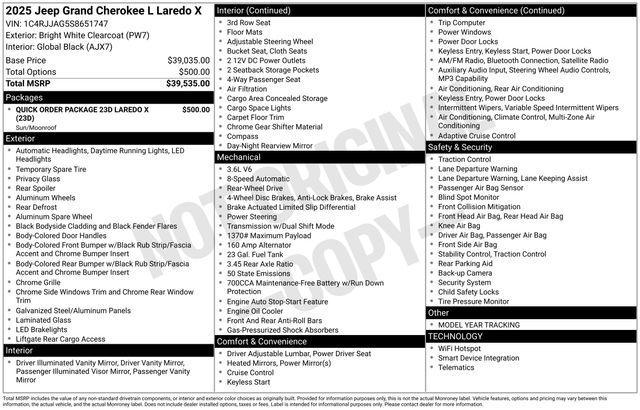 used 2025 Jeep Grand Cherokee L car, priced at $34,888
