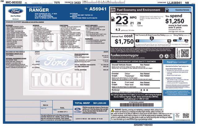 used 2020 Ford Ranger car, priced at $16,488