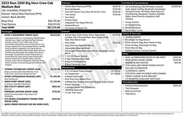 used 2023 Ram 2500 car, priced at $52,888