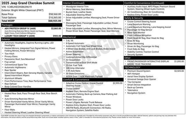 used 2025 Jeep Grand Cherokee car, priced at $53,888
