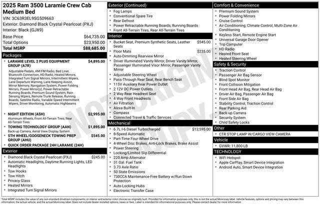 used 2025 Ram 3500 car, priced at $74,888