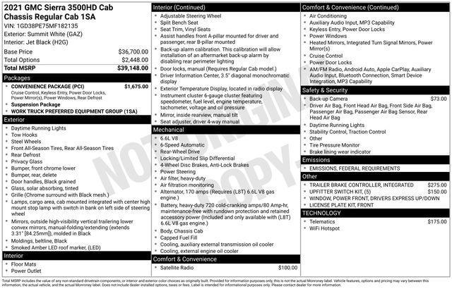 used 2021 GMC Sierra 3500 car, priced at $29,888