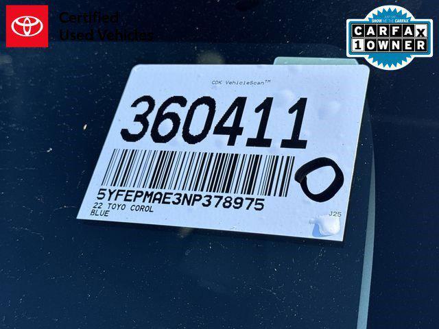 used 2022 Toyota Corolla car, priced at $20,000