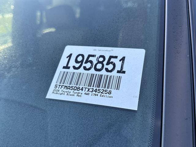 new 2026 Toyota Tundra car, priced at $75,144
