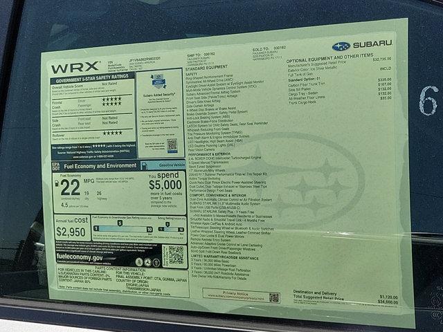 new 2024 Subaru WRX car, priced at $32,451