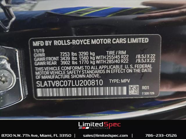 used 2020 Rolls-Royce Cullinan car, priced at $269,980