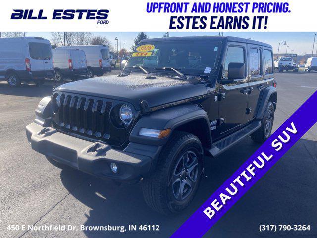 used 2018 Jeep Wrangler Unlimited car, priced at $23,906