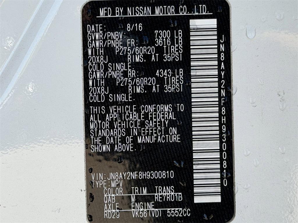 used 2017 Nissan Armada car, priced at $18,391