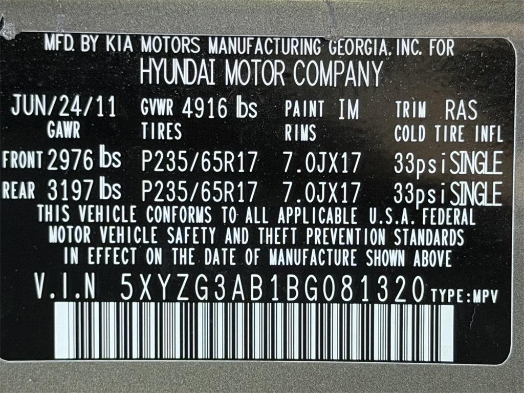 used 2011 Hyundai Santa Fe car, priced at $6,591