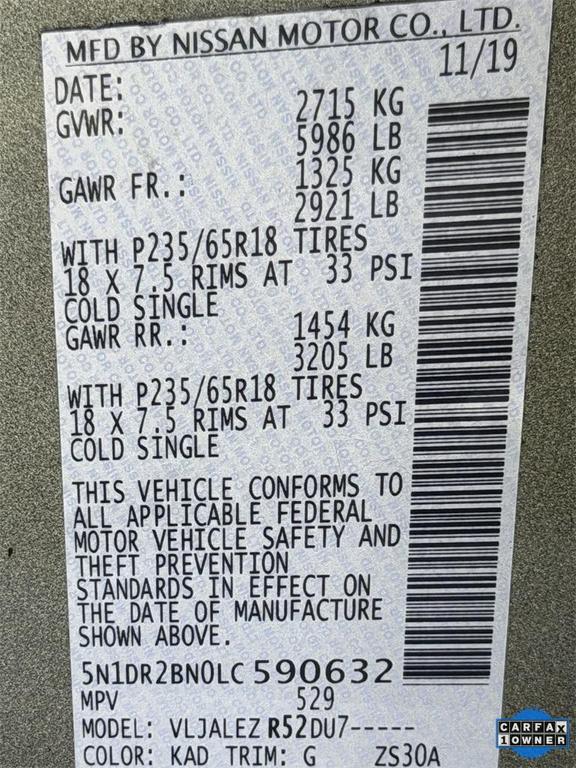 used 2020 Nissan Pathfinder car, priced at $12,892