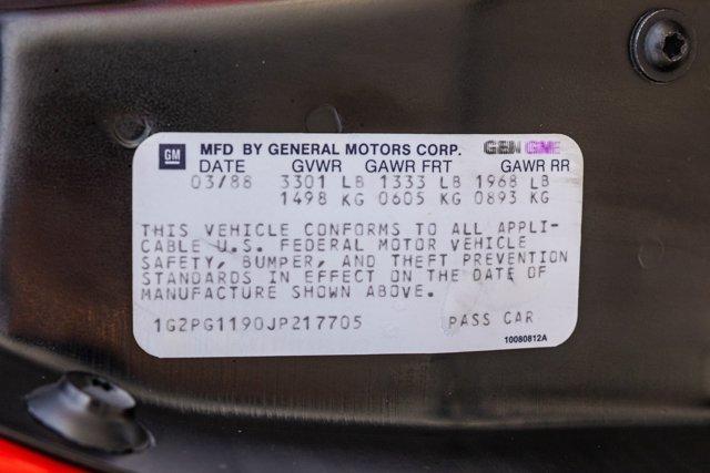 used 1988 Pontiac Fiero car, priced at $24,000